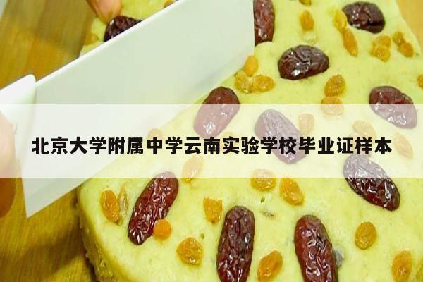 北京大学附属中学云南实验学校毕业证样本