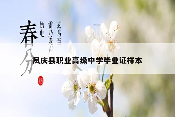 凤庆县职业高级中学毕业证样本