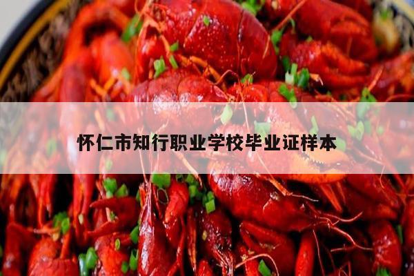 怀仁市知行职业学校毕业证样本