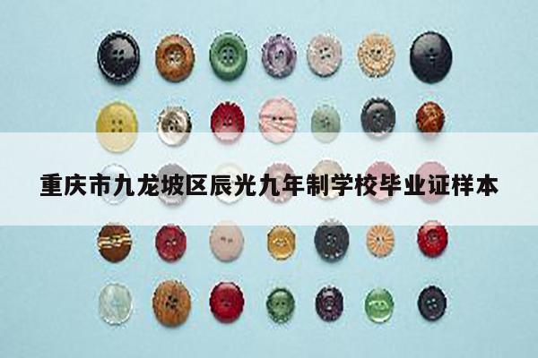 重庆市九龙坡区辰光九年制学校毕业证样本