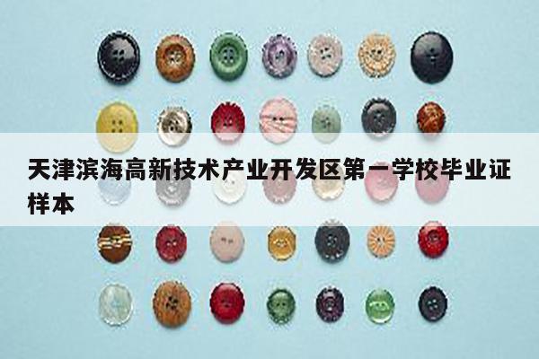 天津滨海高新技术产业开发区第一学校毕业证样本