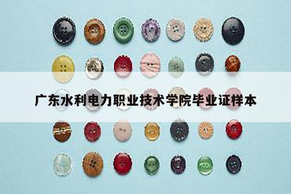 广东水利电力职业技术学院毕业证样本