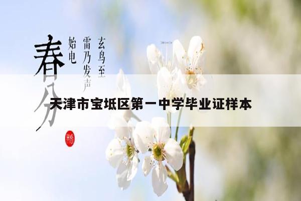天津市宝坻区第一中学毕业证样本