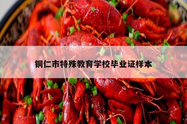 铜仁市特殊教育学校毕业证样本