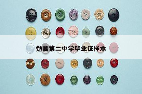 勉县第二中学毕业证样本