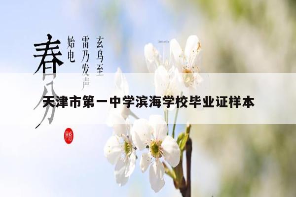 天津市第一中学滨海学校毕业证样本