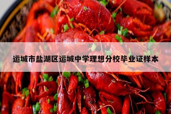 运城市盐湖区运城中学理想分校毕业证样本