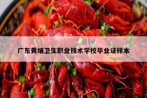 广东黄埔卫生职业技术学校毕业证样本