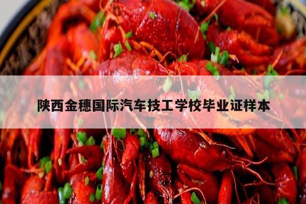 陕西金穗国际汽车技工学校毕业证样本