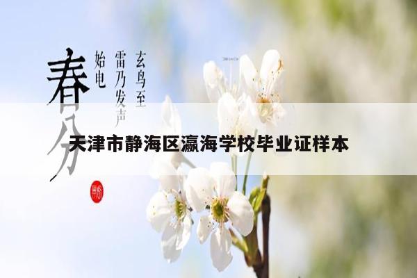 天津市静海区瀛海学校毕业证样本